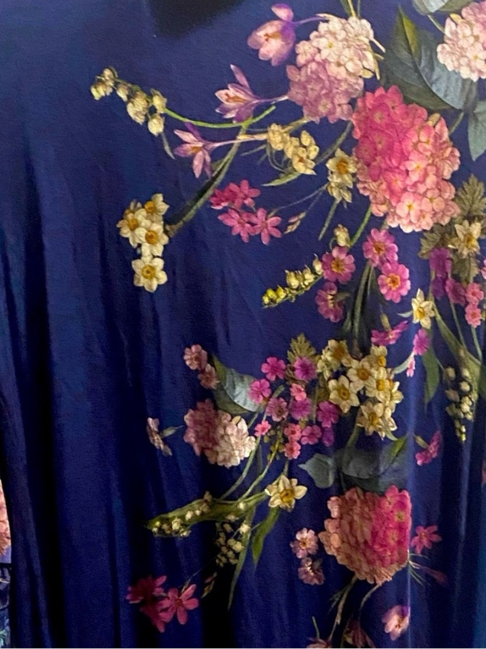 Johnny Was Willowa Blue Floral Polo Dress - Picture 9 of 11